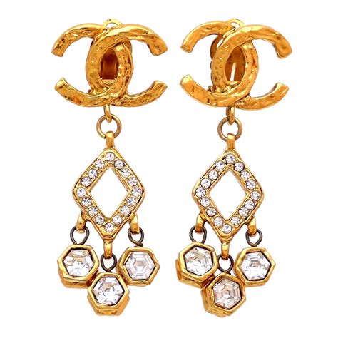 chanel earings bell motif the real real|real real Chanel earrings.